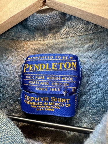 Pendleton Kids Blue Shirt Plaid Collared Button Down Long Sleeve Size L - Picture 4 of 10