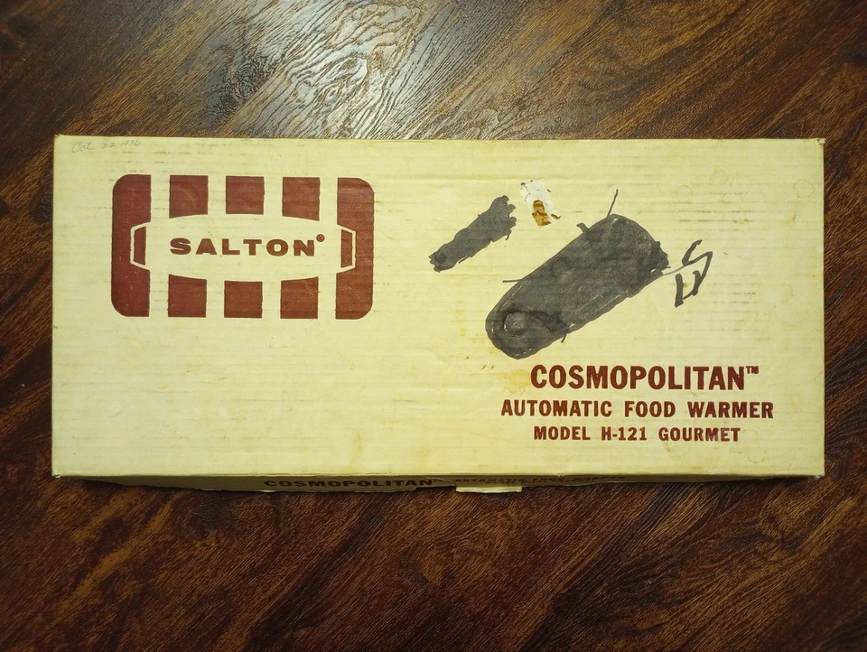 Salton Calentador de Alimentos Cosmopolitan Automático Bandeja Eléctrica Vidrio Nogal H121 y CAJA Foto 4 de 4