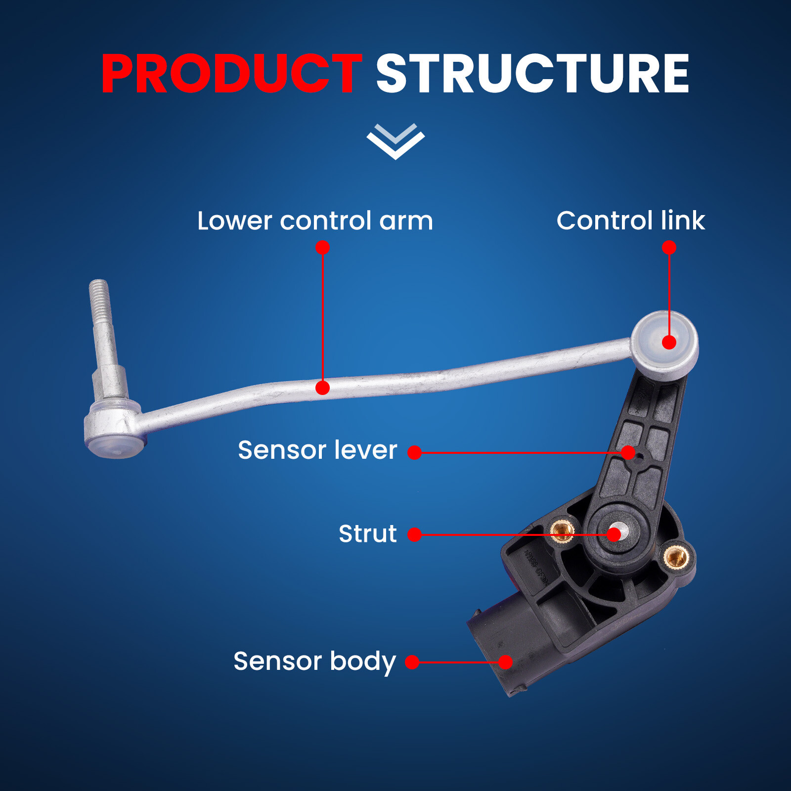 Front & Rear Ride Height Level Sensor for Audi A8 Quattro S8 Bentley Continental