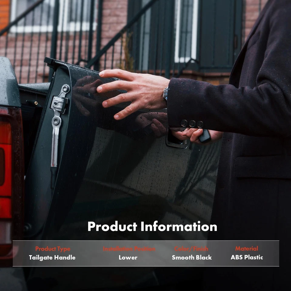 Manija inferior lisa negra del portón trasero con cerradura para Honda CR-V 2002 2003 2004-2006 Foto 2 de 4