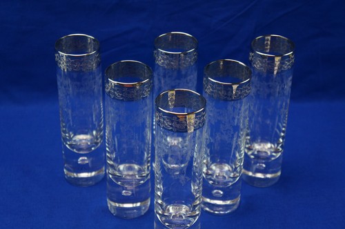 Banda Platino UNK13598 (6) Tina Collins o Tiradores Altos Vidrio, 6 1/8" x 1 5/8" - Imagen 4 de 11