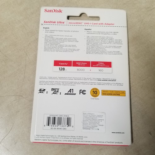 SanDisk 128GB Ultra UHS-I microSDXC Memory Card 100MB/S SDSQUNC-128G-AN6IA - Picture 4 of 6