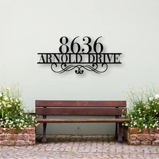 Metal Address Sign for House, Custom Metal Address Sign, Metal Address Plaque,
