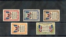 DOMINICAN REPUBLIC Sc C57-61(MI 468-72)**VF NH 1946 MUSIC, AIRMAIL SET,  $135