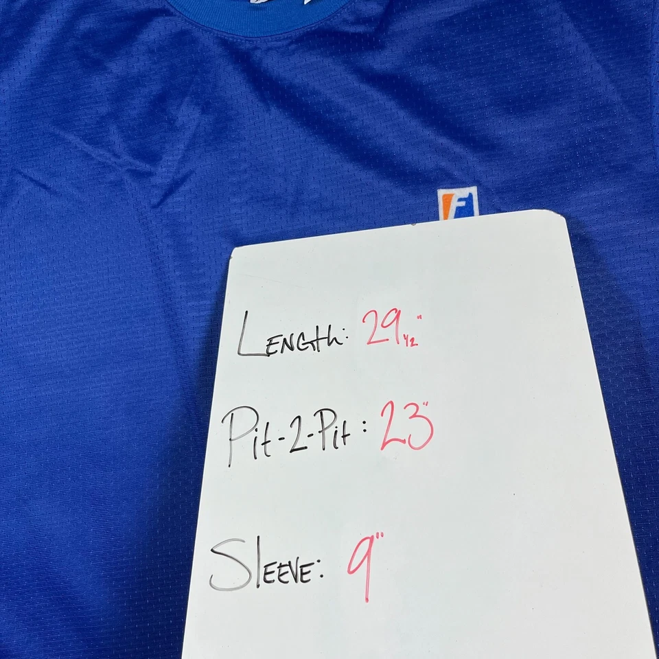 Мужская футболка Franklin Sports без рисунка размер L с синими оранжевыми полосками спортивная спортивная одежда - Изображение 4 из 4