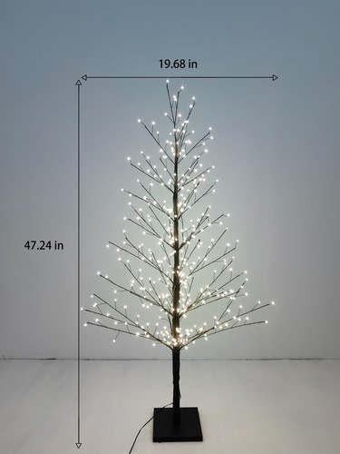 3.9 Ft/5.8 Ft Black Birch Tree W/LED Lights Indoor Christmas Tree Decor - Picture 5 of 12