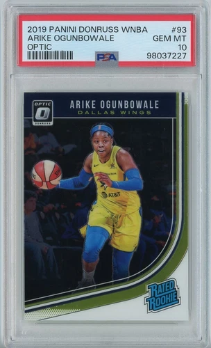 2019 Panini Donruss WNBA 93 Arike Ogunbowale Optic RC PSA 10 Gem Mint POP 57