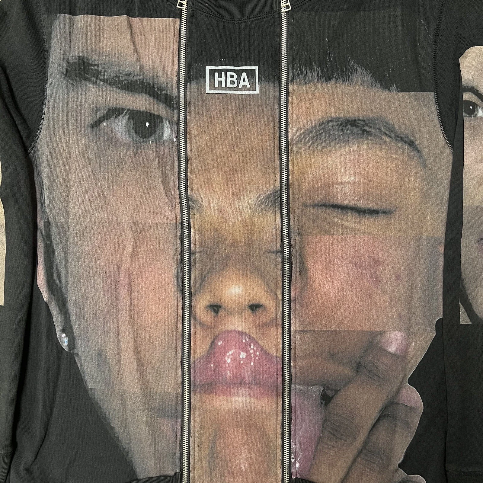 HBA (HOOD BY AIR) HBA FW15 Cappuccio grande ad aria per facce doppia cerniera