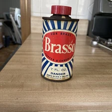 Vintage BRASSO Metal Polish 7 Oz. Can