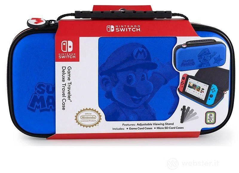 Super Mario Blue Case Of Transport Deluxe Nintendo Switch Bigben Interactive