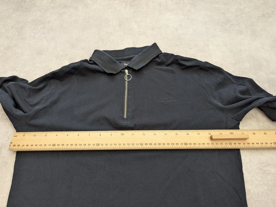 Rapha Polo Shirt Medium Cycling Top Bike Jersey Cycling Logo Long Sleeve Zip M - Image 4 of 4