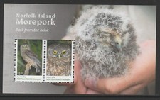 NORFOLK Island - 2022 MOREPORK Bird MINISHEET MNH - Wildlife .