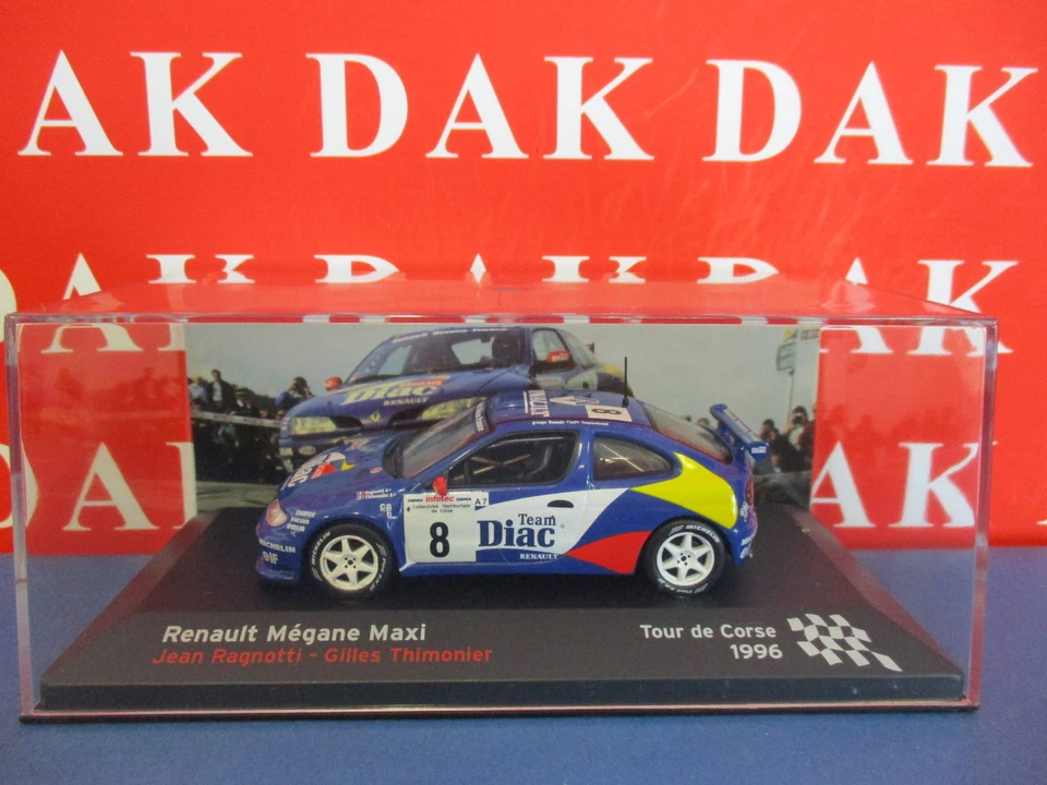 Die cast 1/43 Modellino Auto Renault Megane Maxi Tour de Corse 1996 J. Ragnotti - Immagine 4 di 4