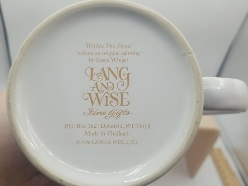 Taza de café vintage Lang And Wise "Dentro de esta casa" Susan Winget 12 OZ - Imagen 7 de 11