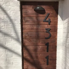 8 inch Art Deco House Numbers, color choices