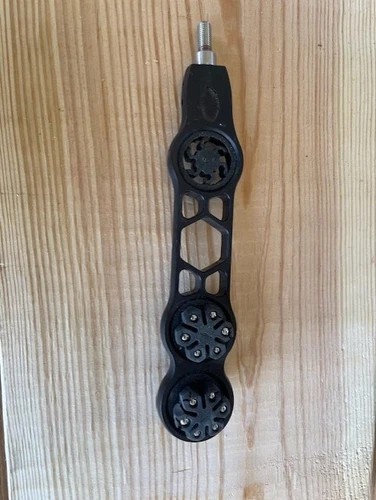 AXION ARCHERY 8 INCH BLACK STABILIZER  WITH 3 BLACK HYBRID  DAMPERS