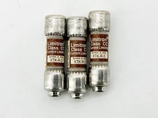 New Lot of 3 Bussmann KTK-R-3 Limitron Fast Acting Fuse 600V 3A Class CC