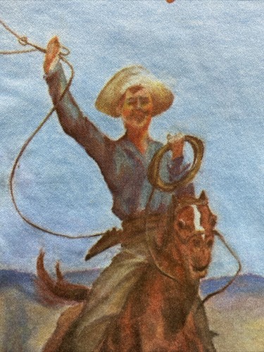 Camiseta vaquera vintage Levi's azul todo el oeste años 70 blanca pestaña occidental - Imagen 4 de 20