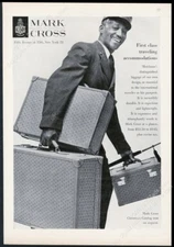 1953 Mark Cross luggage suitcase porter photo vintage print ad