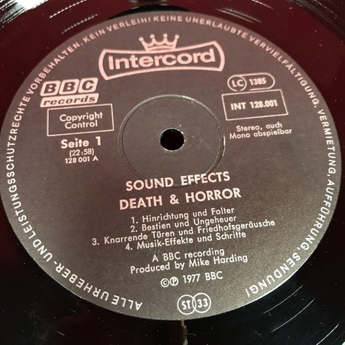 VARIOUS Sound Effects Volume 13 Death & Horror 1977 German vinyl LP BBC record - Picture 3 of 4