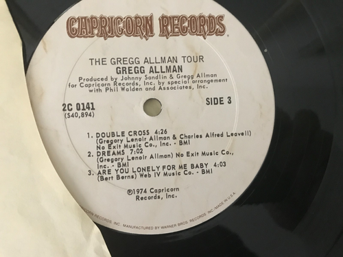 Gregg Allman Tour 1974 CAPRICORN 2XLP Vinyl LP +gatefold-EX/VG+ - Picture 7 of 7