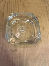 Vintage Sheridan Hotel Glass Square Ashtray