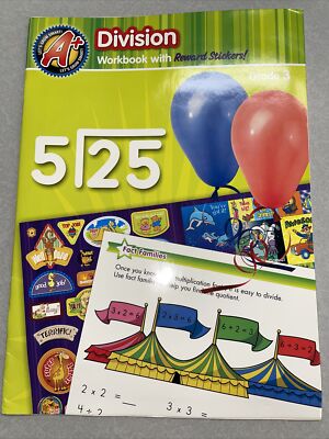 A+ * DIVISION * WORKBOOK WITH REWARD STICKERS