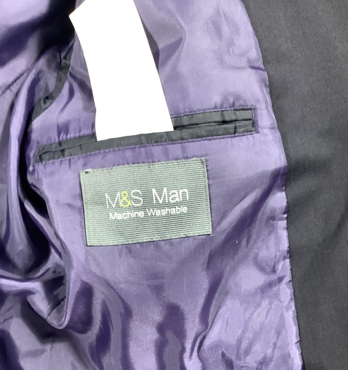 Marks And Spencer Navy Blue Suit Jacket Men's Clothing 013x image 3