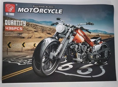 436Pcs Technic Motorrad Educational Toy Modell Harley Building Bricks Block