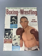 BOXING and WRESTLING MAGAZINE Vtg Deember 1956 Gene Fullmer on Cover Crowe Peele