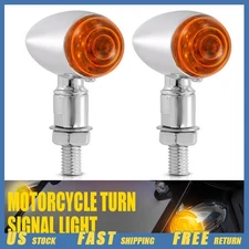 Bullet Amber Lens Turn Signal Blinker Indicator Light Fit Harley Davidson EAAE