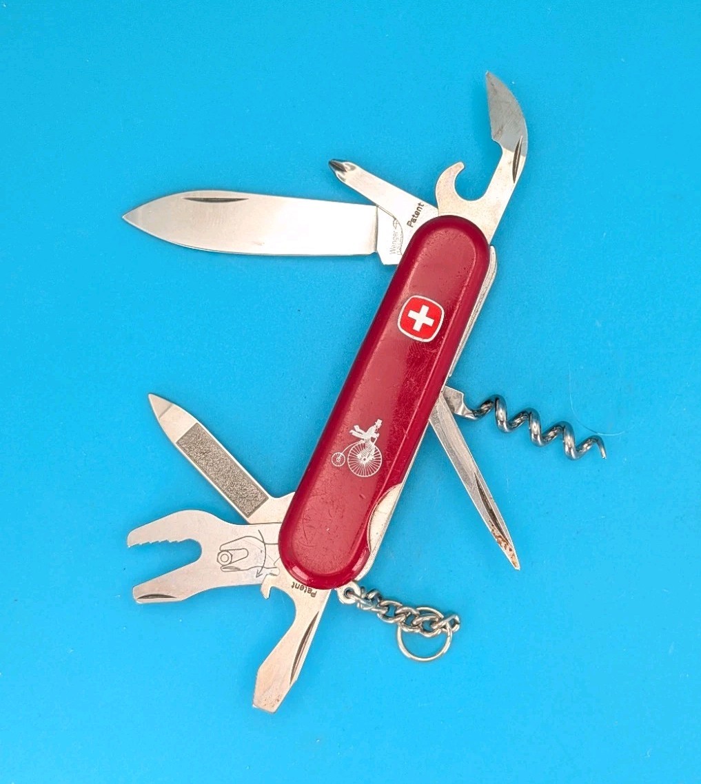 Wenger Cyclist Swiss Army Knife Multi Tool! With Bike Wrench! Red