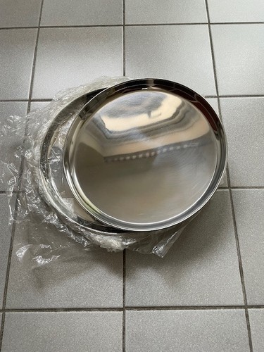 Stainless Steel Round Plate set of 6 pcs. Size: 30cm ( Thali) Dinner Plate - Picture 2 of 2