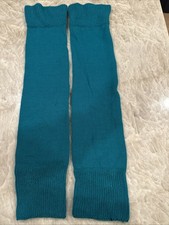 Women's 70-80s Vintage Leg Warmers Teal Green Soft 25.5  Inches