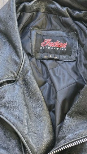 Vintage Indian Motorcycle Leather Jacket Mens L Black Side Lace CA31466 Canada image 2