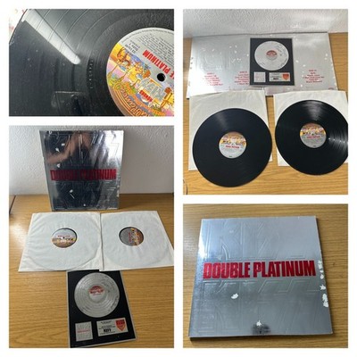 KISS - Double Platinum 2LP 1978 Germany 1st Press +Award Insert Silver Cover NM-