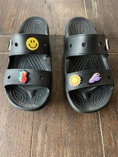 Crocs Iconic Classic Comfort Slide Sandals Womens Size 10 Men  s Size 8 Black