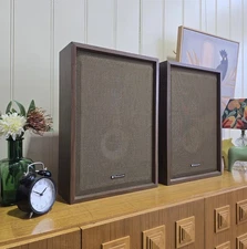 Technics Vintage Speaker Cab/s- 100W 6-OHM 2-Way Bookshelf Stereo HiFi Speakers