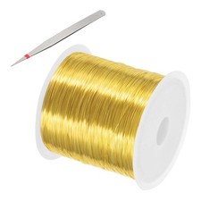 26 Guage/ 0.4 mm 328 Feet Jewelry Craft Wire, Copper Beading Wire, Gold