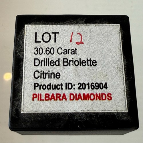 Pilbara Diamonds 30.60 Carat Citrine Drilled Briolette Pendant - Picture 10 of 24