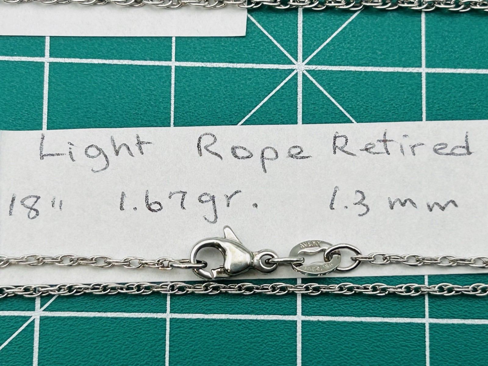 James Avery 925 Sterling Silver Rope Chains - Multiple Sizes - Sold Separately