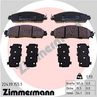 Zimmermann Bremsbelagsatz, Scheibenbremse 22439.155.1 Passend FüR Nissan