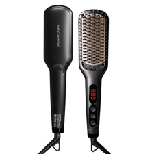 MEGAWISE Pro Ceramic Ionic Hair Straightener Brush for Home Salon | MCH Fast ...