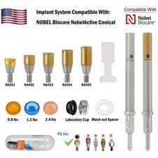 Locator Abutment Attachment Retention Cap Inserts Tool For Nobel Active RP 4.3mm