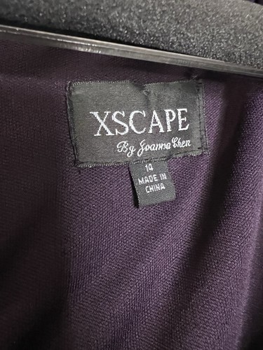 XSCAPE Plum Embroidered Formal Gown Dress Size 14. - Picture 9 of 17