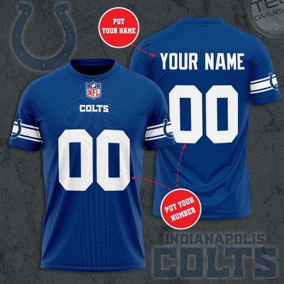 Personalized Name - Number Football Team Colts T-shirt Unisex Fit Gift