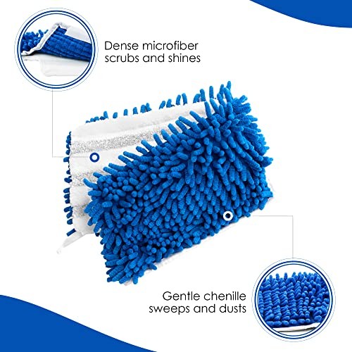 Microfiber Mop Pads, Flip Mop Refills, Dust Mop Replacement Head, Microfiber - Picture 6 of 8