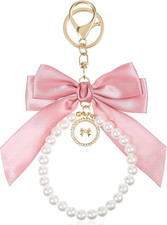 Pink Bow Keychain, Cute Purse Charm, Bow Purse Charm, Keychain Bow, Women'S Acce
