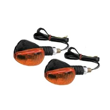 New Motorcycle Compact Universal Front Black Turn Signal Kit, 12-6762, 25-8405S
