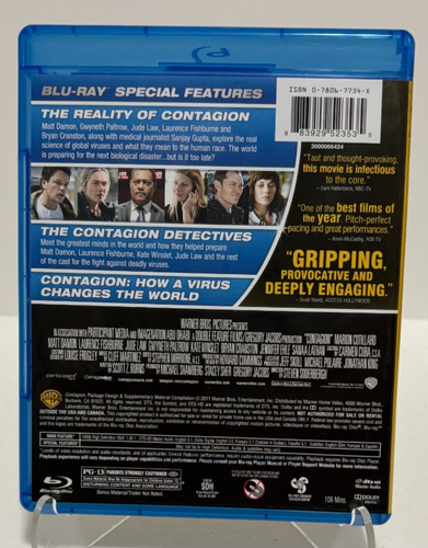 Contagion (Blu-ray, 2011) Matt Damon, Kate Winslet - Drama, Thriller, Disaster - Picture 2 of 3
